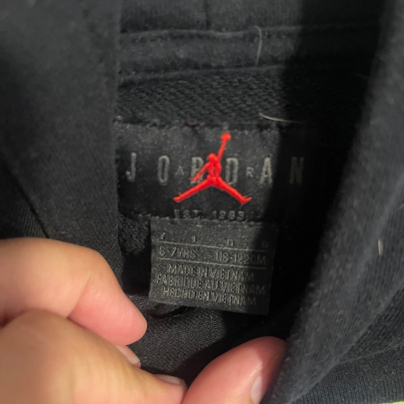 Nike Air Jordan Retro 7 Hoodie 09 Jumpman Size 6/7 Yrs Gym Nba Beach - Picture 6 of 6